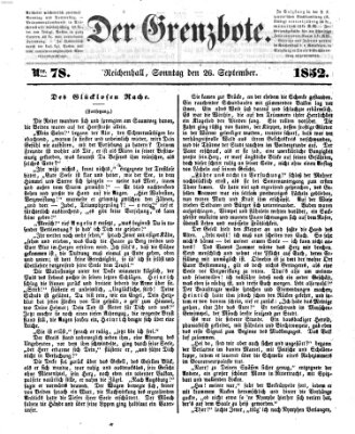 Der Grenzbote Sonntag 26. September 1852