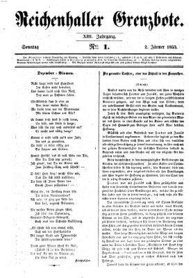 Der Grenzbote Sonntag 2. Januar 1853