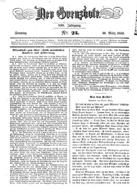 Der Grenzbote Sonntag 20. März 1853