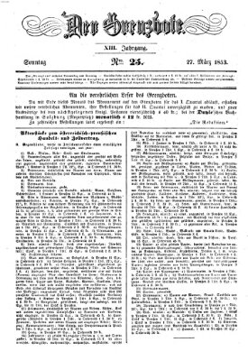 Der Grenzbote Sonntag 27. März 1853