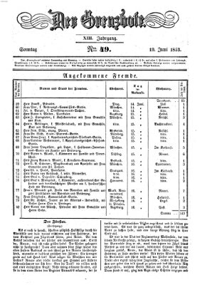 Der Grenzbote Sonntag 19. Juni 1853