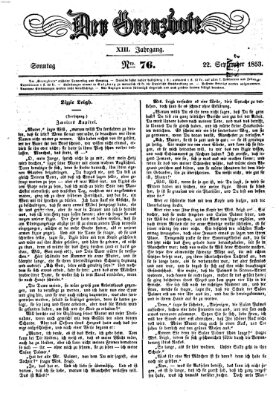 Der Grenzbote Donnerstag 22. September 1853