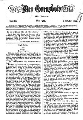 Der Grenzbote Sonntag 2. Oktober 1853