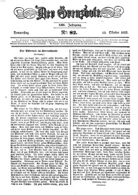 Der Grenzbote Donnerstag 13. Oktober 1853