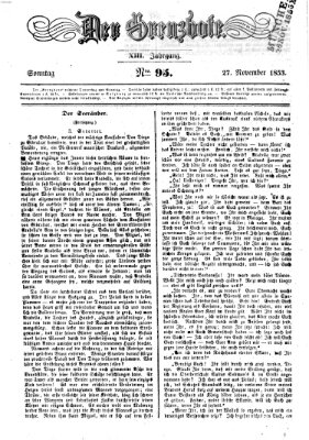 Der Grenzbote Sonntag 27. November 1853