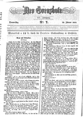 Der Grenzbote Donnerstag 25. Januar 1855