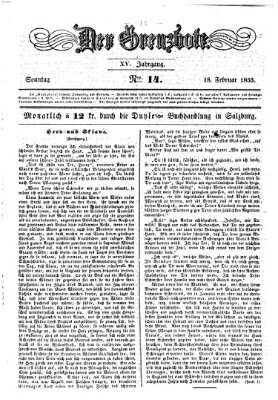 Der Grenzbote Sonntag 18. Februar 1855