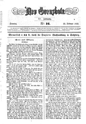 Der Grenzbote Sonntag 25. Februar 1855