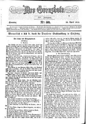 Der Grenzbote Sonntag 29. April 1855