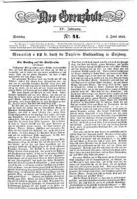 Der Grenzbote Sonntag 3. Juni 1855