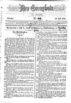 Der Grenzbote Sonntag 29. Juli 1855