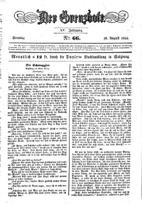 Der Grenzbote Sonntag 19. August 1855