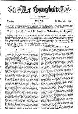 Der Grenzbote Sonntag 30. September 1855