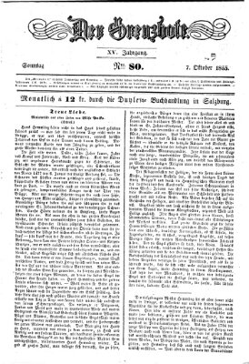 Der Grenzbote Sonntag 7. Oktober 1855