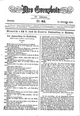 Der Grenzbote Sonntag 18. November 1855