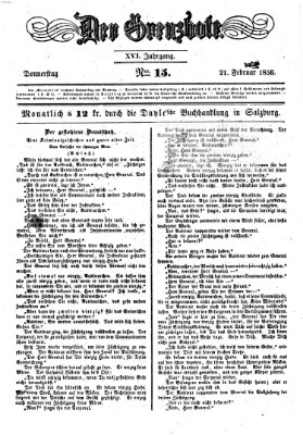 Der Grenzbote Donnerstag 21. Februar 1856