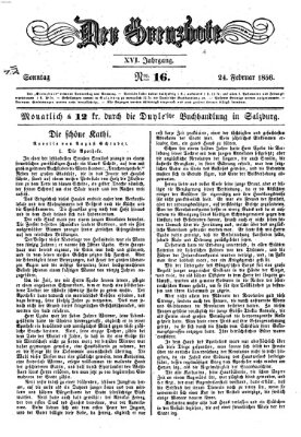 Der Grenzbote Sonntag 24. Februar 1856