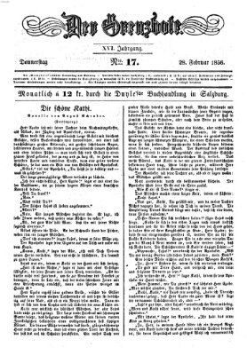 Der Grenzbote Donnerstag 28. Februar 1856