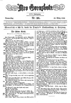 Der Grenzbote Donnerstag 13. März 1856