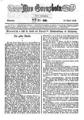 Der Grenzbote Sonntag 13. April 1856