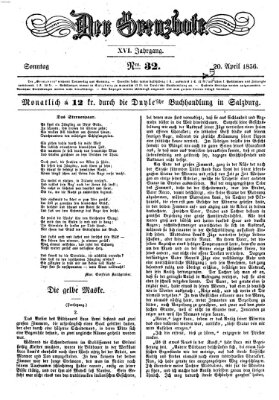 Der Grenzbote Sonntag 20. April 1856