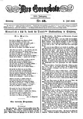 Der Grenzbote Sonntag 6. Juli 1856