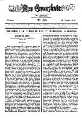 Der Grenzbote Sonntag 17. August 1856