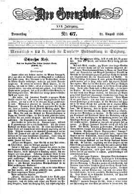 Der Grenzbote Donnerstag 21. August 1856