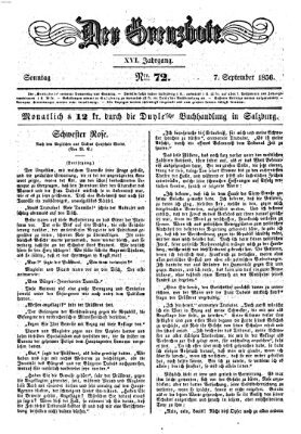 Der Grenzbote Sonntag 7. September 1856