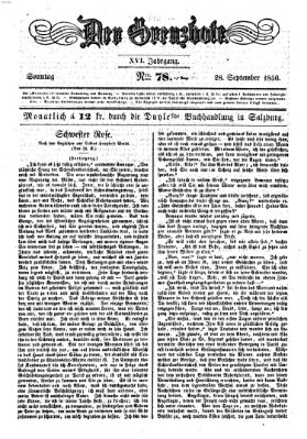 Der Grenzbote Sonntag 28. September 1856