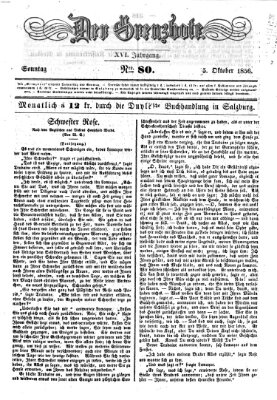 Der Grenzbote Sonntag 5. Oktober 1856