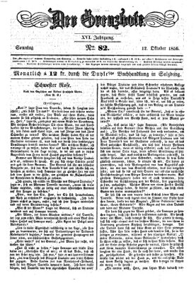 Der Grenzbote Sonntag 12. Oktober 1856