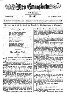 Der Grenzbote Donnerstag 30. Oktober 1856