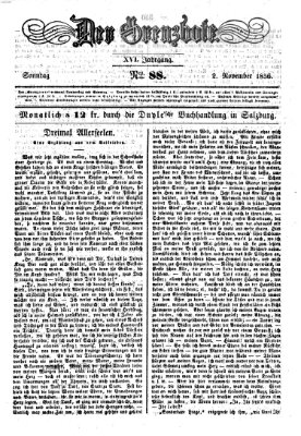 Der Grenzbote Sonntag 2. November 1856