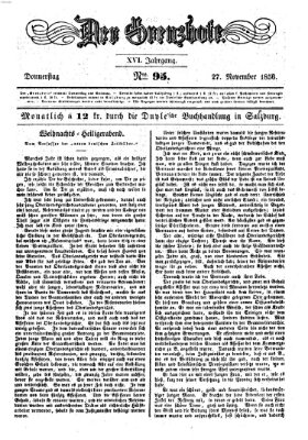 Der Grenzbote Donnerstag 27. November 1856