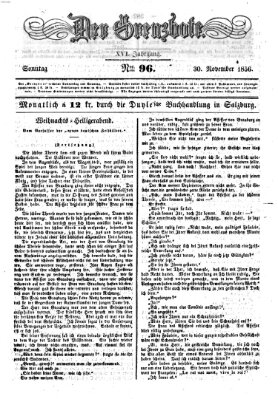 Der Grenzbote Sonntag 30. November 1856