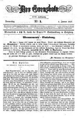 Der Grenzbote Donnerstag 1. Januar 1857