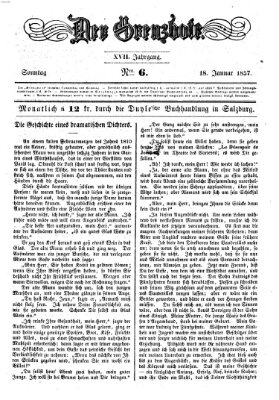 Der Grenzbote Sonntag 18. Januar 1857