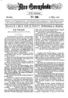 Der Grenzbote Sonntag 8. März 1857