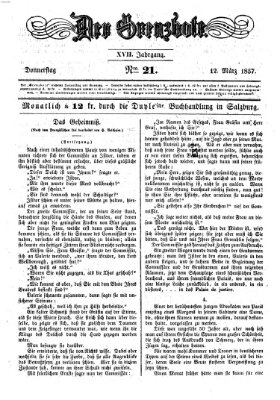 Der Grenzbote Donnerstag 12. März 1857