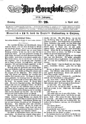 Der Grenzbote Sonntag 5. April 1857