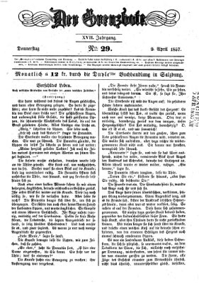 Der Grenzbote Donnerstag 9. April 1857