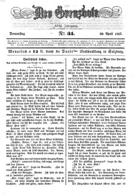 Der Grenzbote Donnerstag 30. April 1857