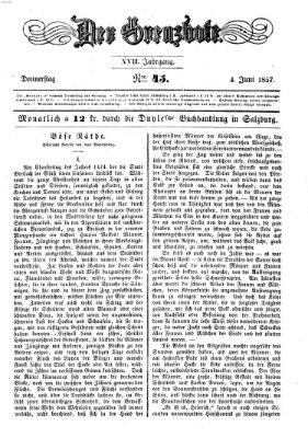 Der Grenzbote Donnerstag 4. Juni 1857