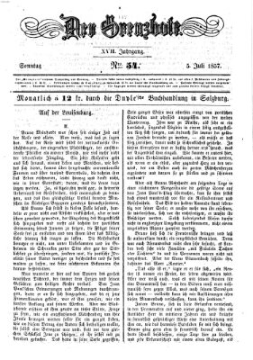 Der Grenzbote Sonntag 5. Juli 1857