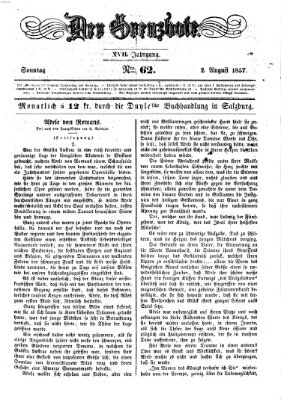 Der Grenzbote Sonntag 2. August 1857