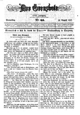 Der Grenzbote Donnerstag 13. August 1857