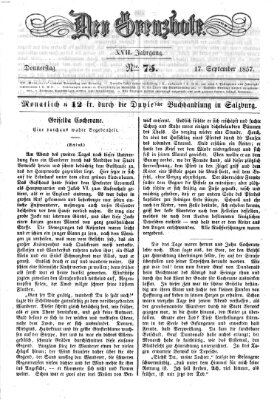 Der Grenzbote Donnerstag 17. September 1857