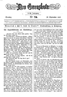 Der Grenzbote Sonntag 27. September 1857