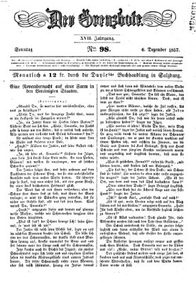 Der Grenzbote Sonntag 6. Dezember 1857